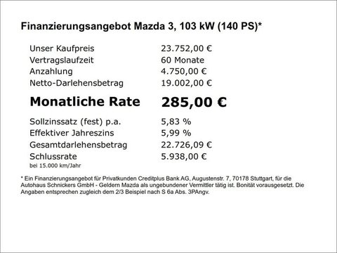 Mazda 3 2,5 103 kW automat rok 2025, 20 283 km, Německo — foto 4 z 12