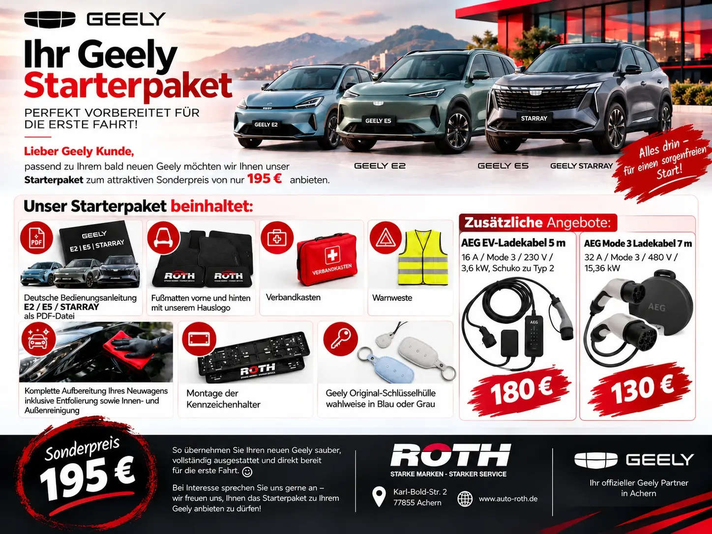 Geely E5 160 kW automat, 黒, 99 km, Germany — 写真 3 z 9